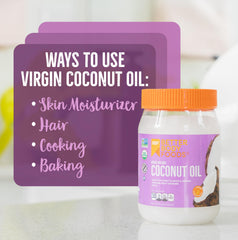 BetterBody Foods coconut oil solid-state illustrates room-temperature melting behavior.
