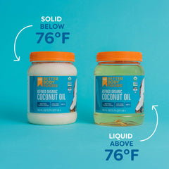 BetterBody Foods refined organic coconut oil with neutral flavor, perfect for baking and sautéing.