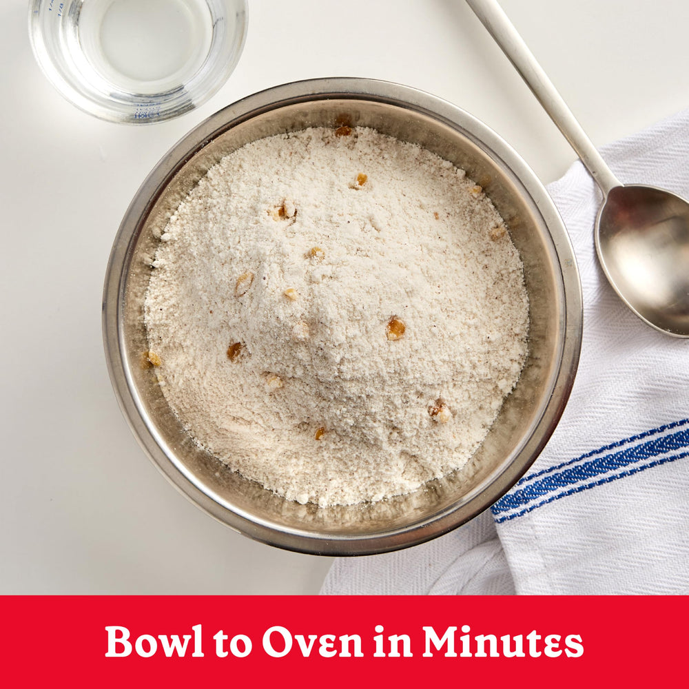 Muffin mix ready-to-bake tray with batter for Betty Crocker banana nut muffins
