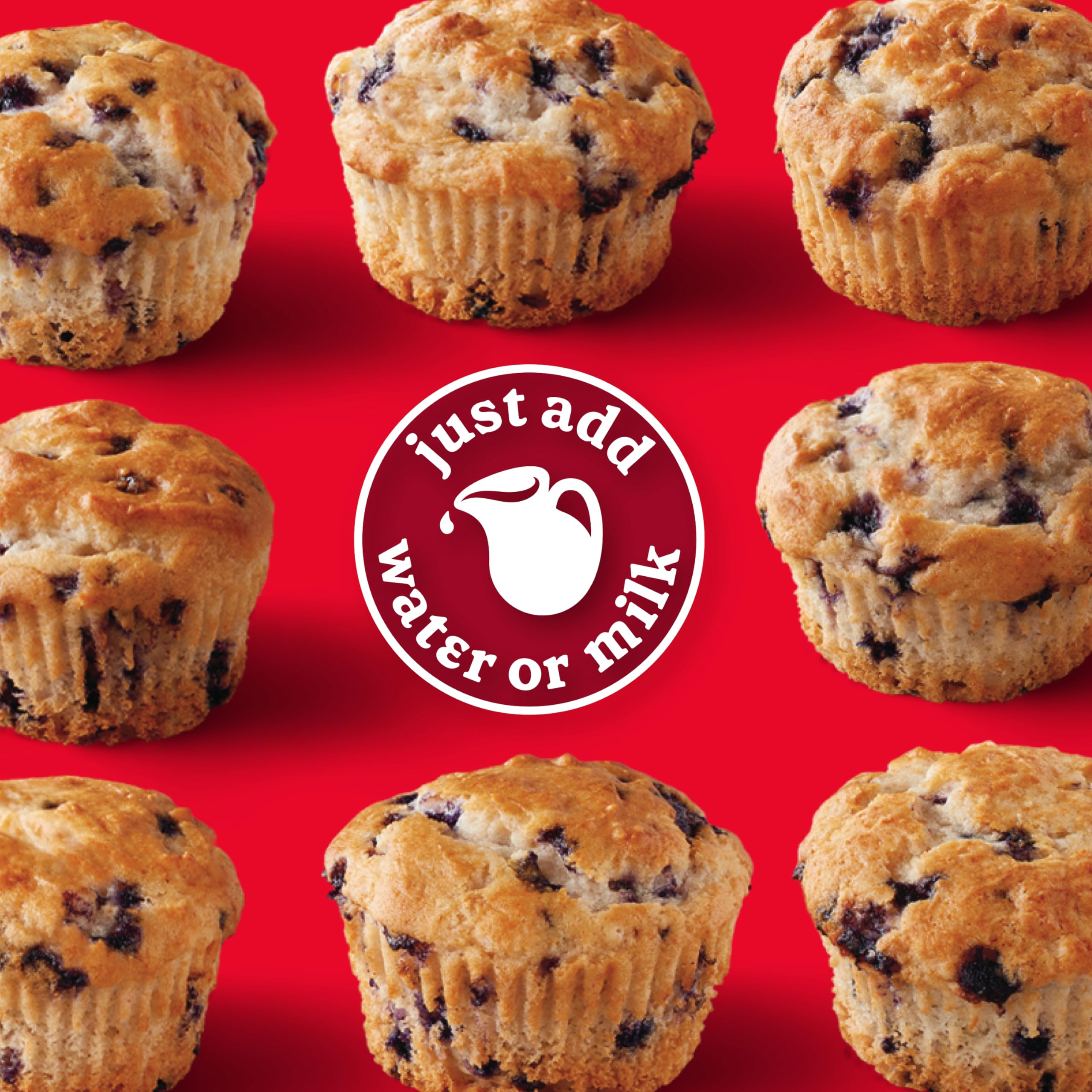 Betty Crocker Batchables Blueberry Muffin Mix: muffins ready in muffin tin