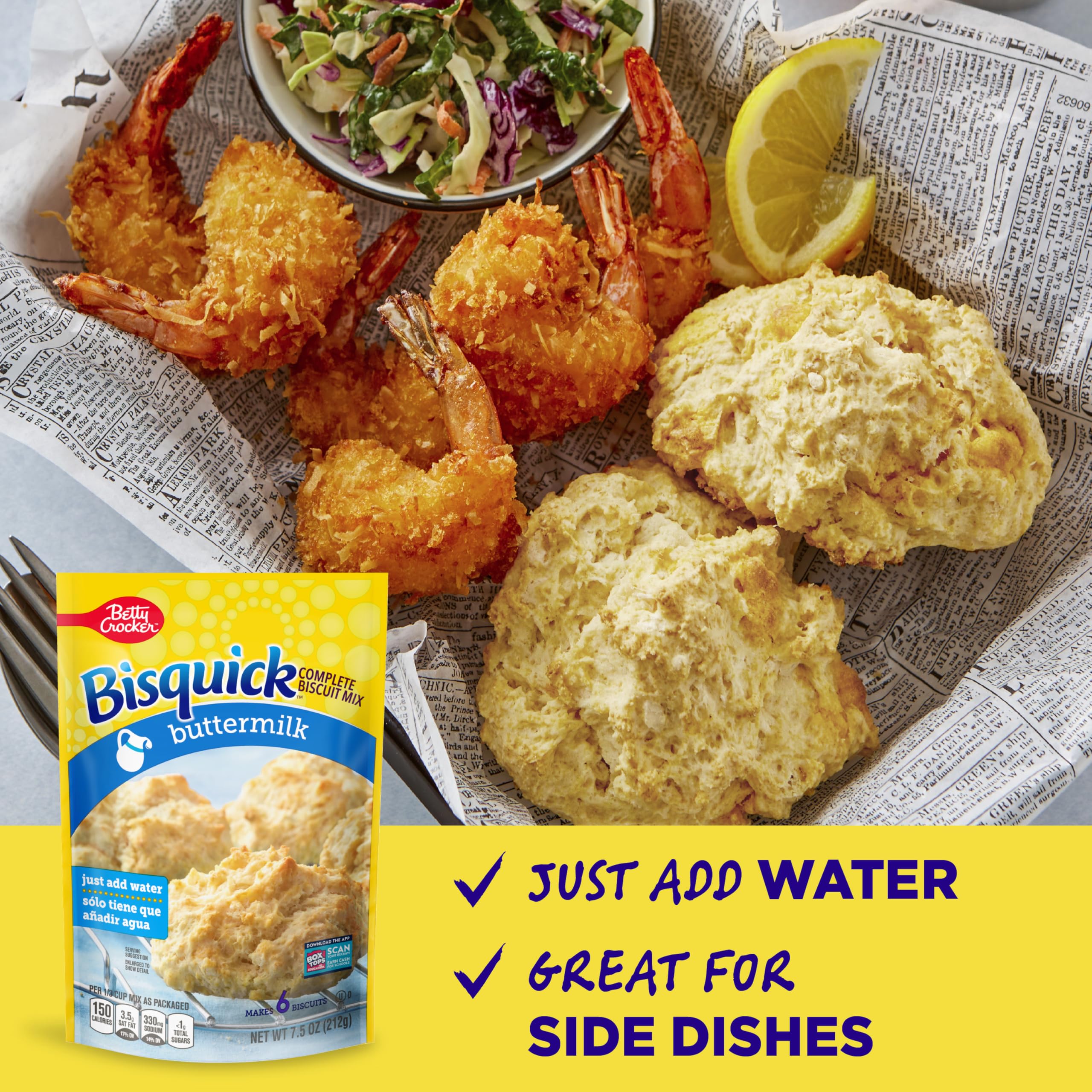 Betty Crocker Bisquick biscuits in the oven releasing a warm aroma.