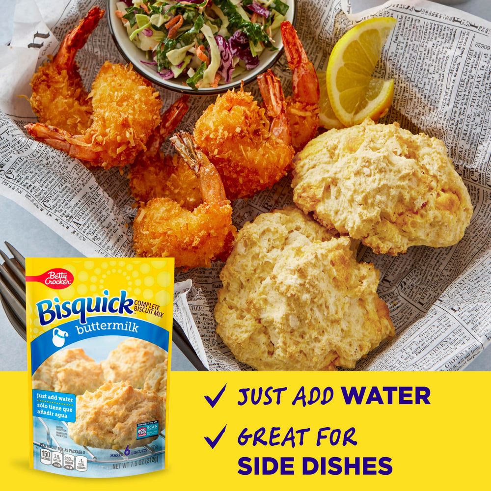 Betty Crocker Bisquick biscuits in the oven releasing a warm aroma.