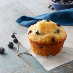 Betty Crocker Blueberry Muffin Mix batter in bowl smells inviting.