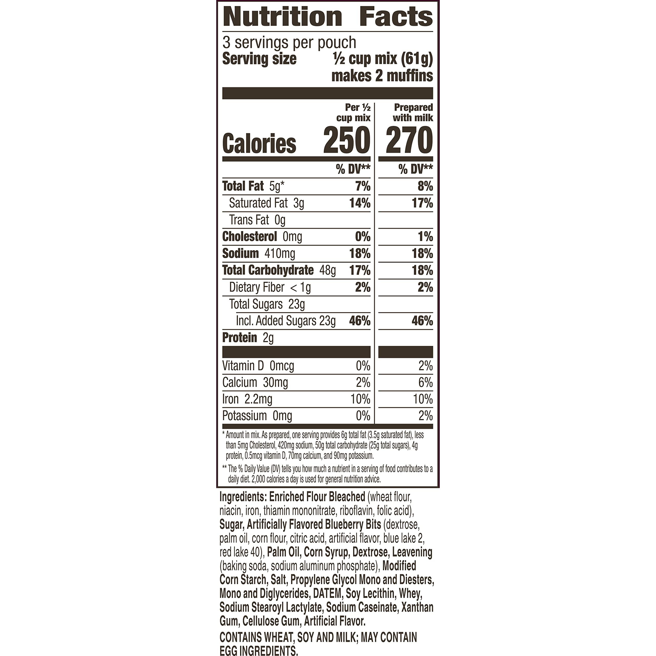 Betty Crocker Blueberry Muffin Mix dry pouches ready to bake, quick breakfast solution.