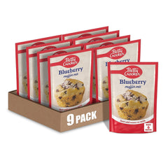 Betty Crocker Blueberry Muffin Mix pack of 9 box-front, easy family baking option.