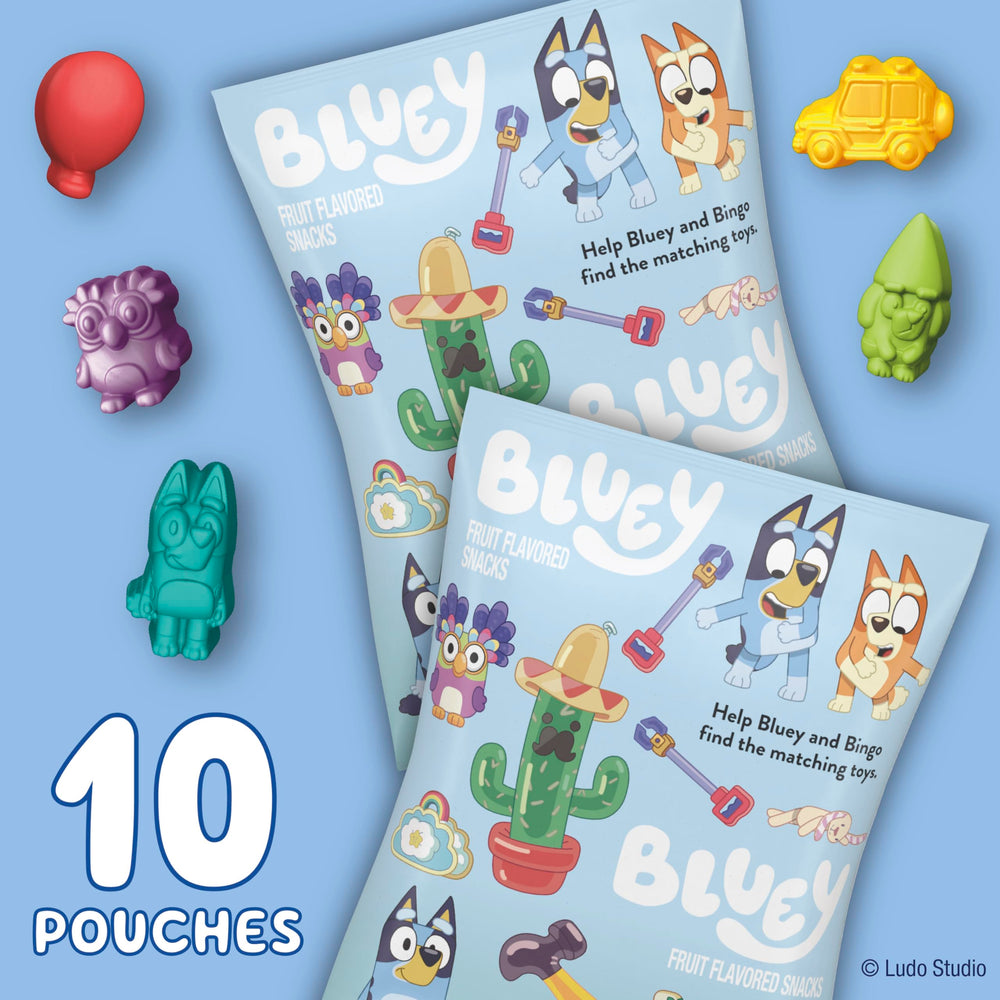 Betty Crocker Bluey Vitamin C enriched gummies offer a fruity snack option.