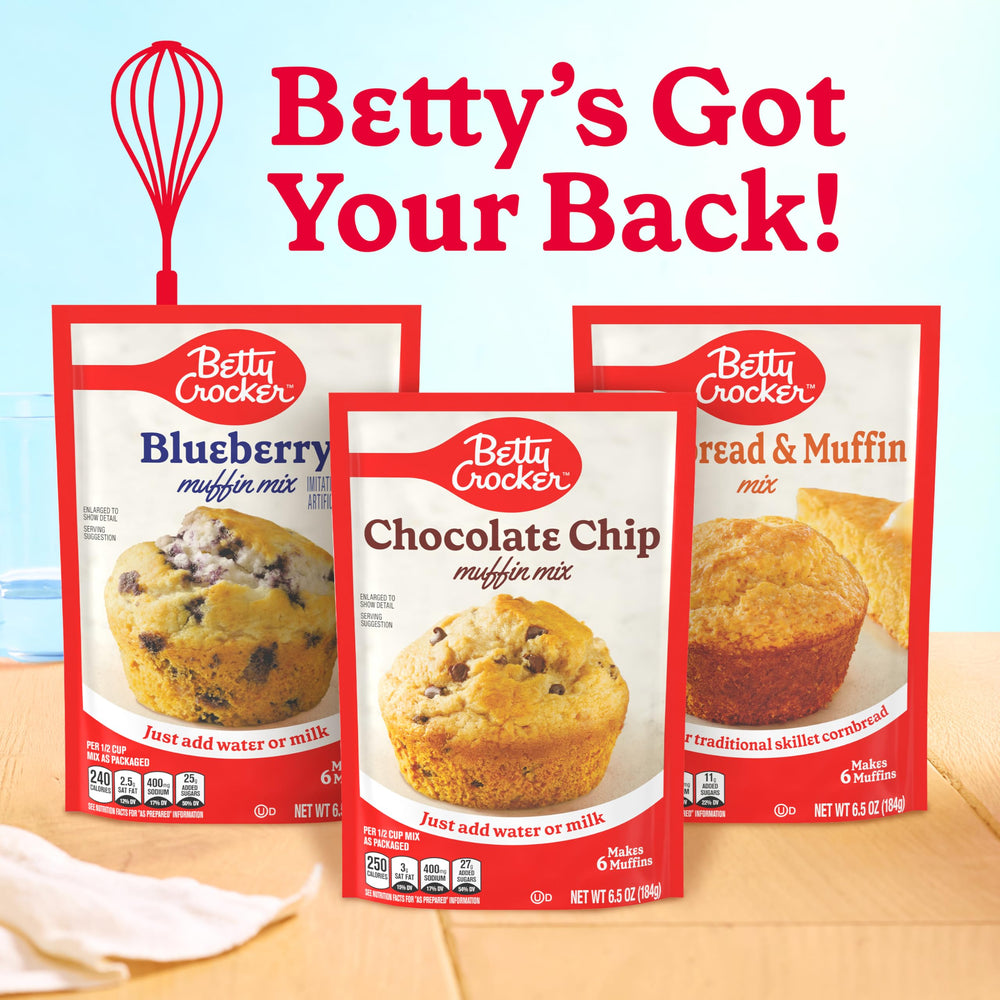Betty Crocker Box and Spoon on Counter, ready for quick baking.