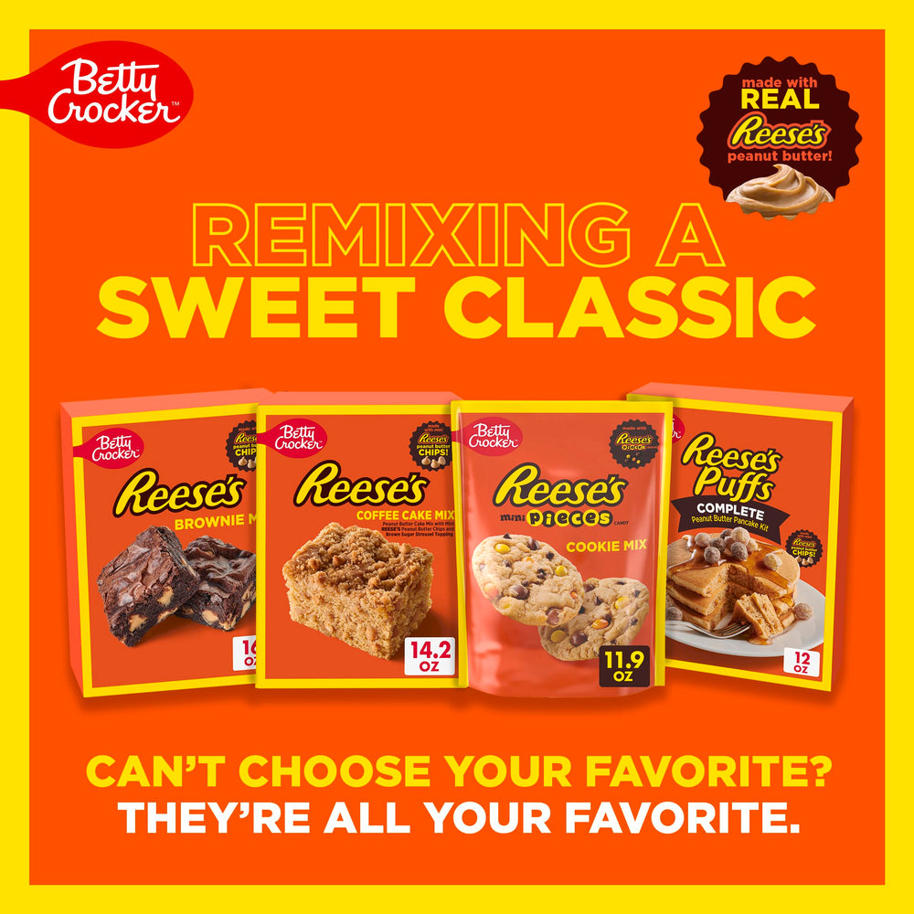 Back panel and instructions on Betty Crocker REESE'S brownie mix box
