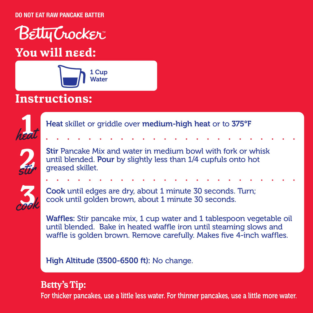 Kitchen counter with Betty Crocker mix and tools ready to bake