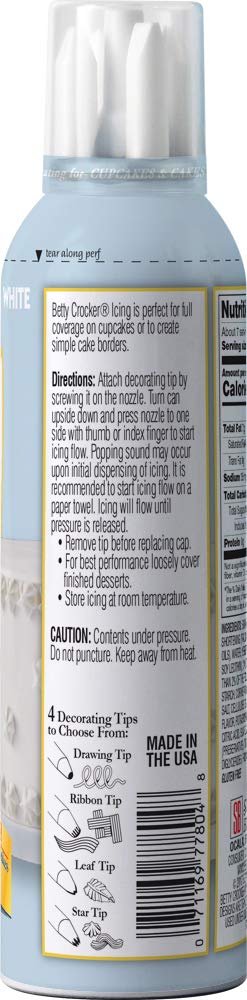 Betty Crocker Cloud White icing rosettes add refined texture to celebrations.