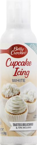 Betty Crocker Cloud White icing swirl for full-coverage cupcakes.