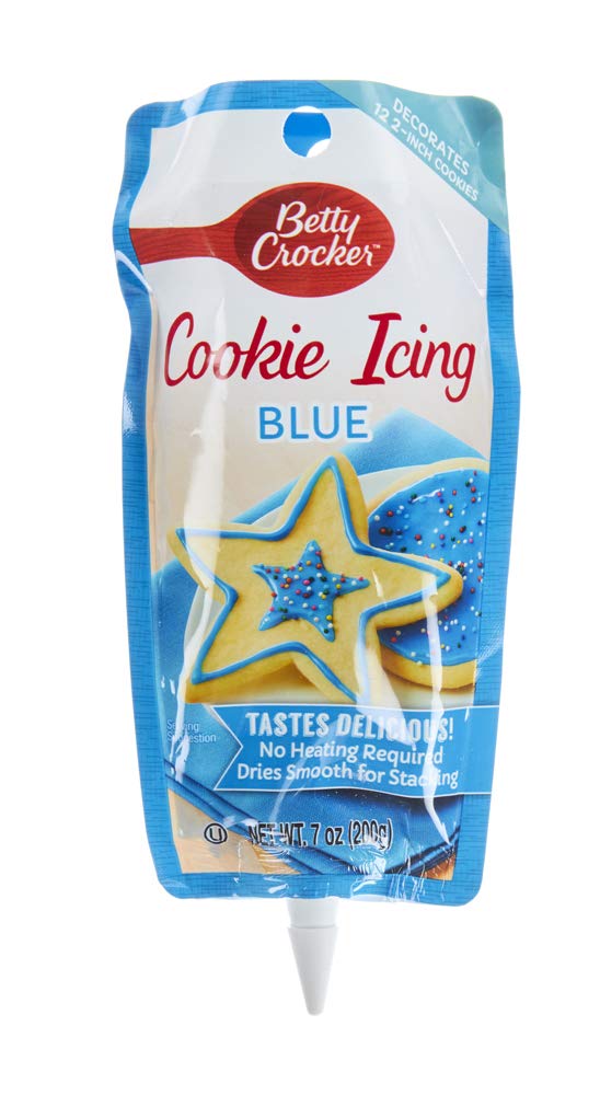 Betty Crocker blue cookie icing ready-to-use pouch for quick decorating