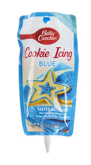 Betty Crocker blue cookie icing ready-to-use pouch for quick decorating