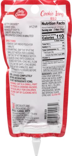 Betty Crocker cookie icing red 7oz straight-pour design ideal for clean lines