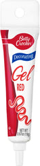 Betty Crocker Decorating Gel Red bottle for precise cake piping and vibrant color.