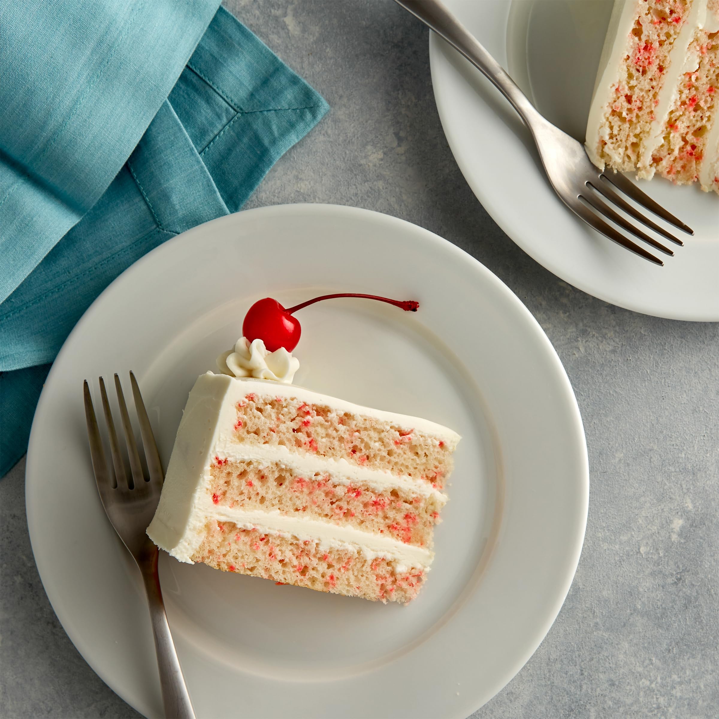Betty Crocker Delights Cherry Chip Cake Mix with frosting for a classic, crowd-pleasing dessert.