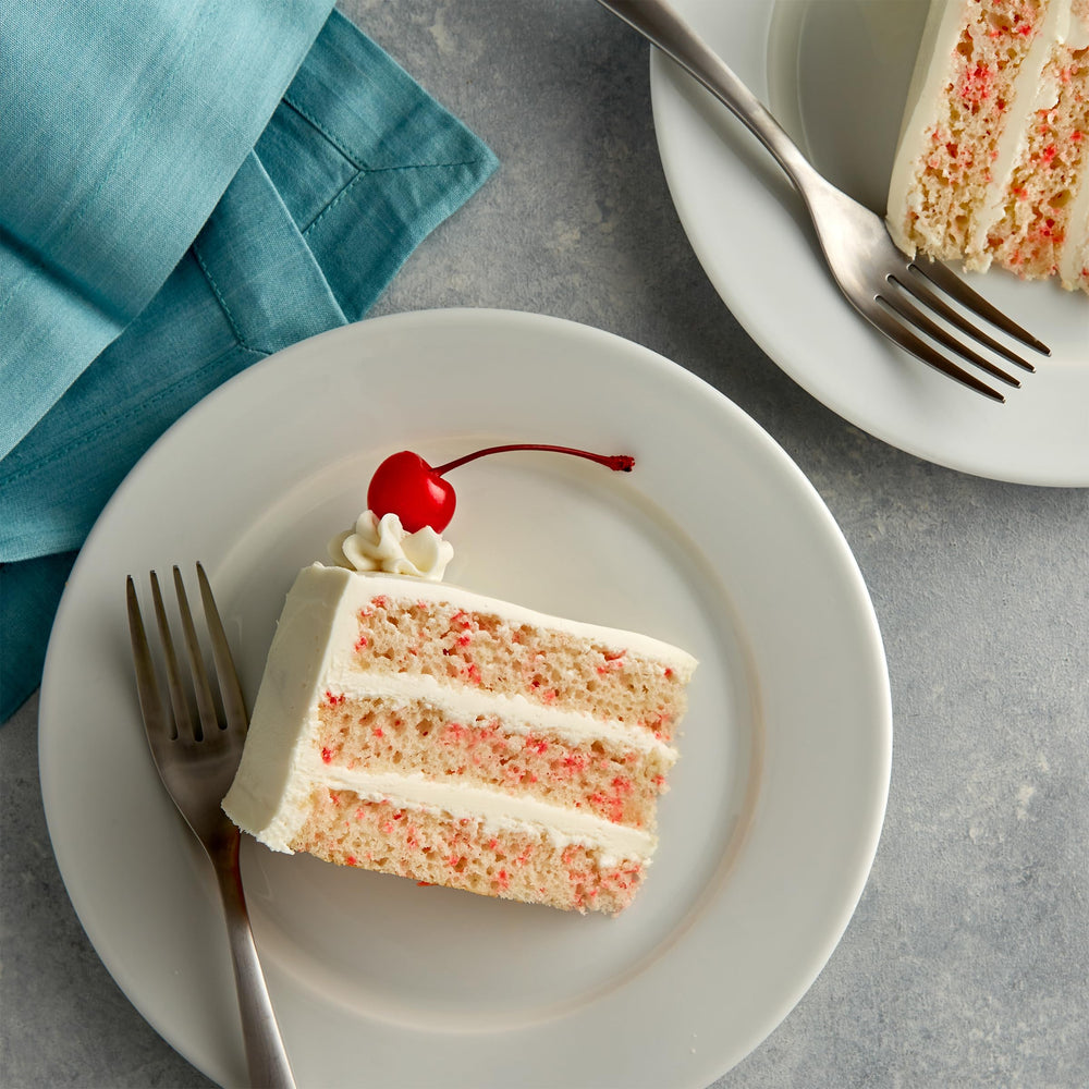 Betty Crocker Delights Cherry Chip Cake Mix with frosting for a classic, crowd-pleasing dessert.