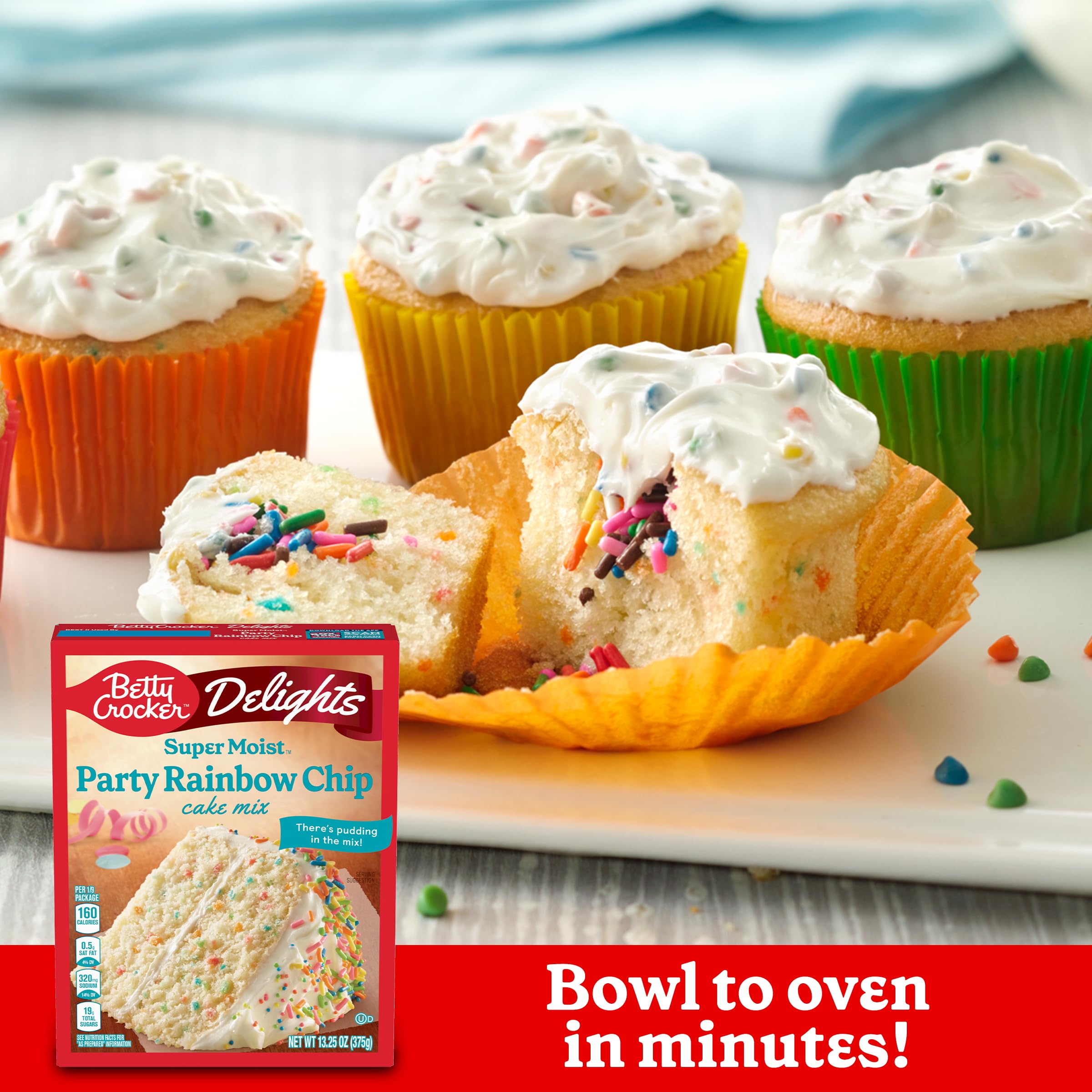 Betty Crocker Delights moist cake slice after baking