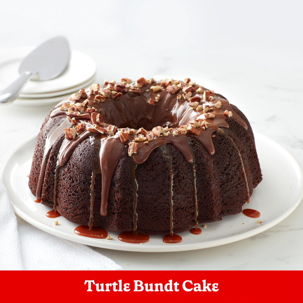 Betty Crocker Delights moist chocolate cake slice on plate