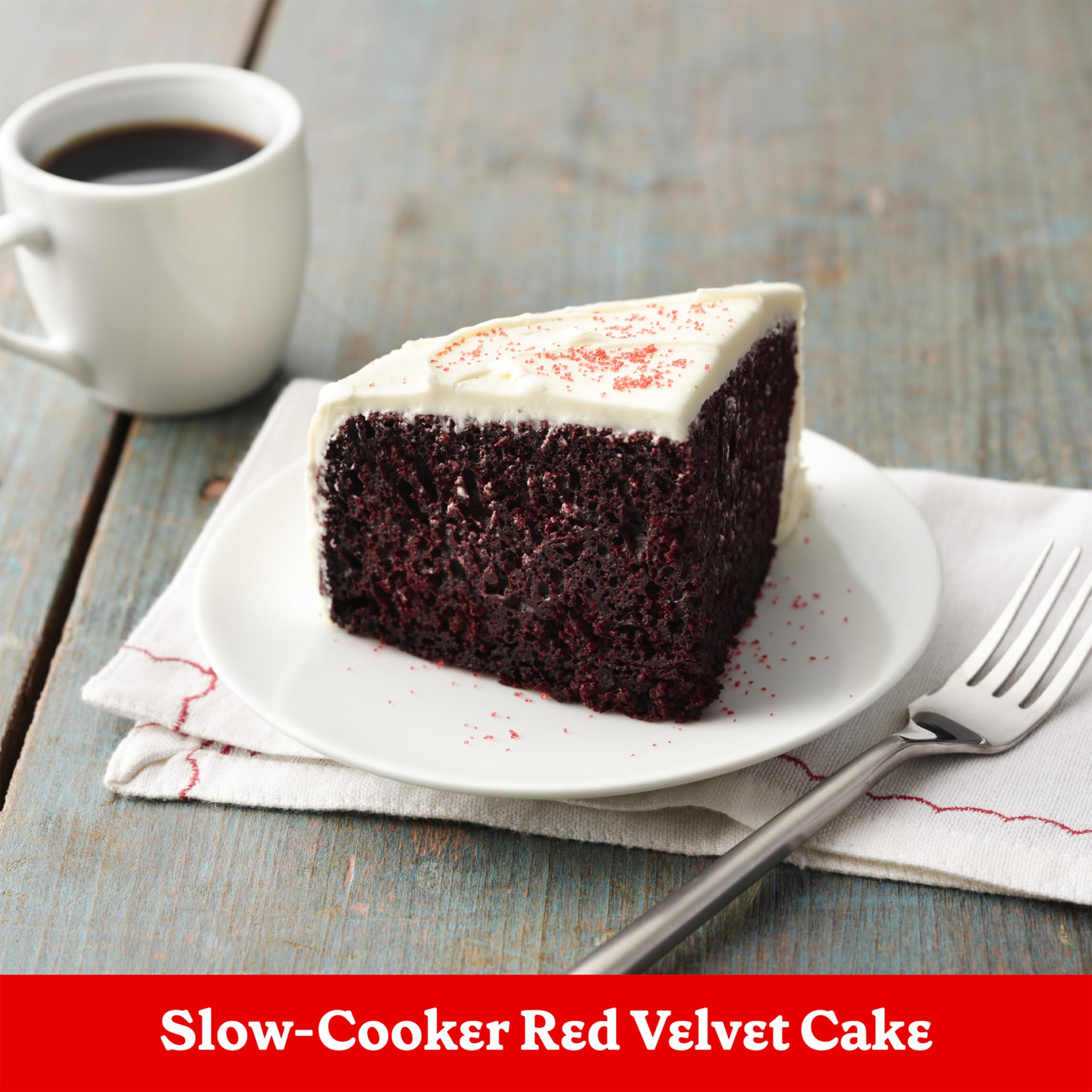 Betty Crocker Devils Food Cake with cream cheese icing topping.
