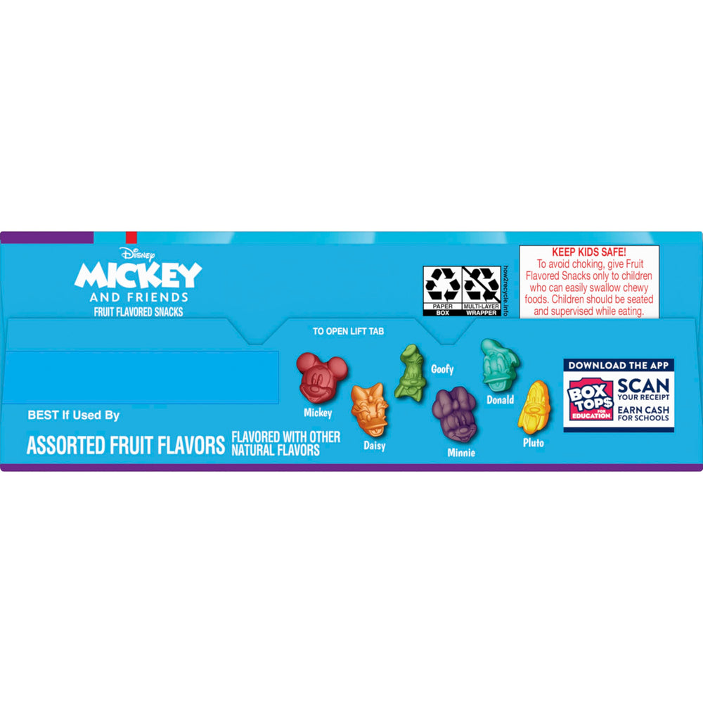 Betty Crocker Mickey fruit snacks value pack with 22 pouches.