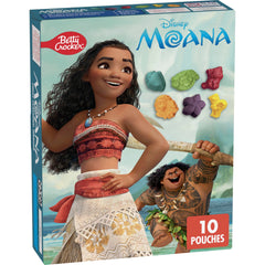 Betty Crocker Disney Moana snacks box featuring gluten free, vitamin C rich gummies.