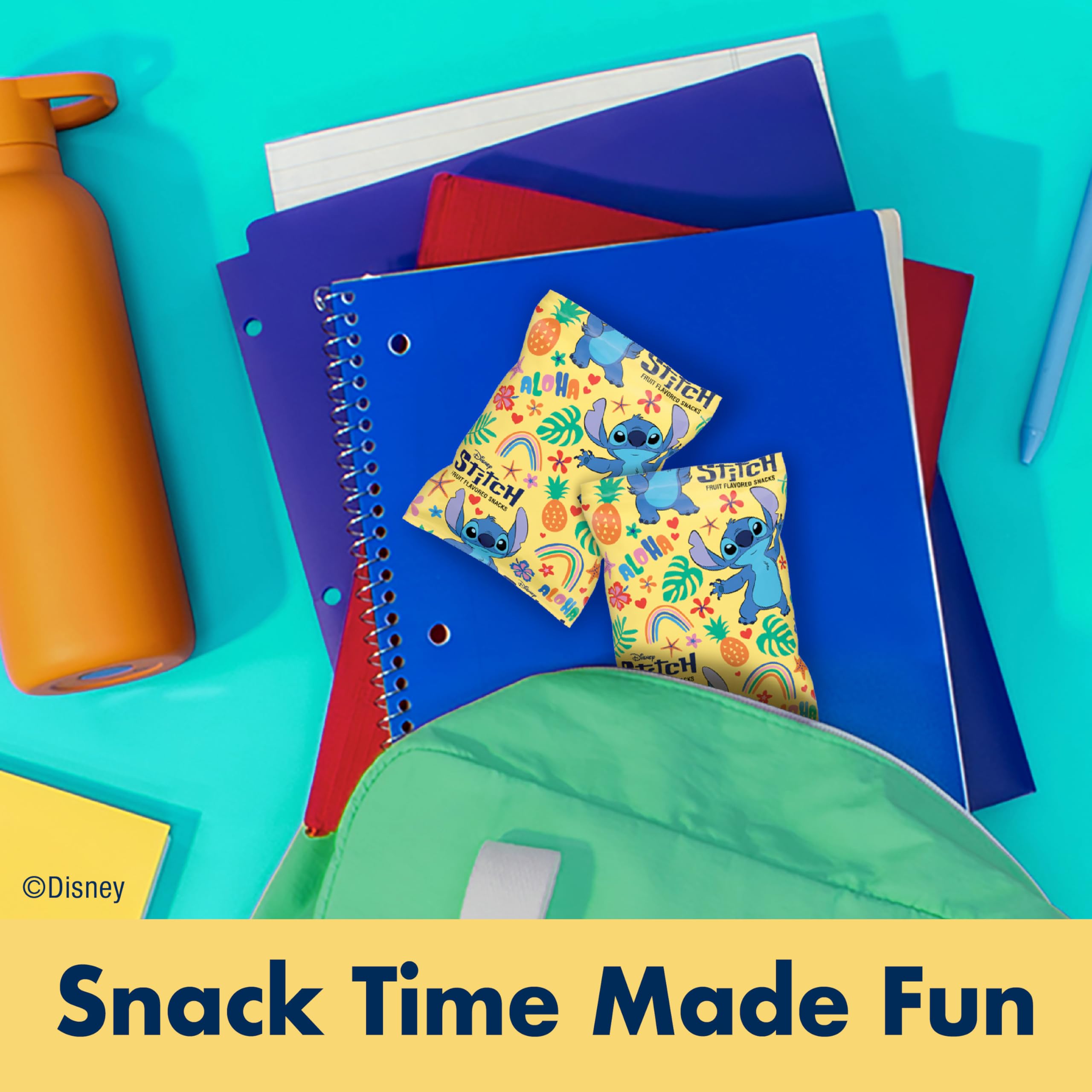 Betty Crocker Disney Stitch Fruit Snacks 10-pouch pack ideal for on-the-go snacking