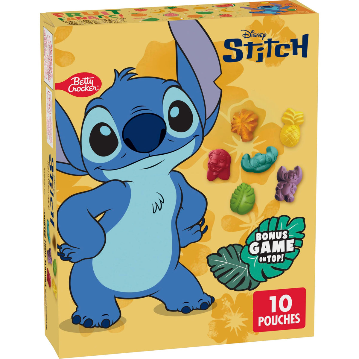 Betty Crocker Disney Stitch Fruit Snacks pouch for lunchbox snacking