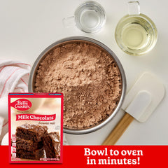 Betty Crocker Milk Chocolate Brownie Mix in the oven fills the kitchen with aroma