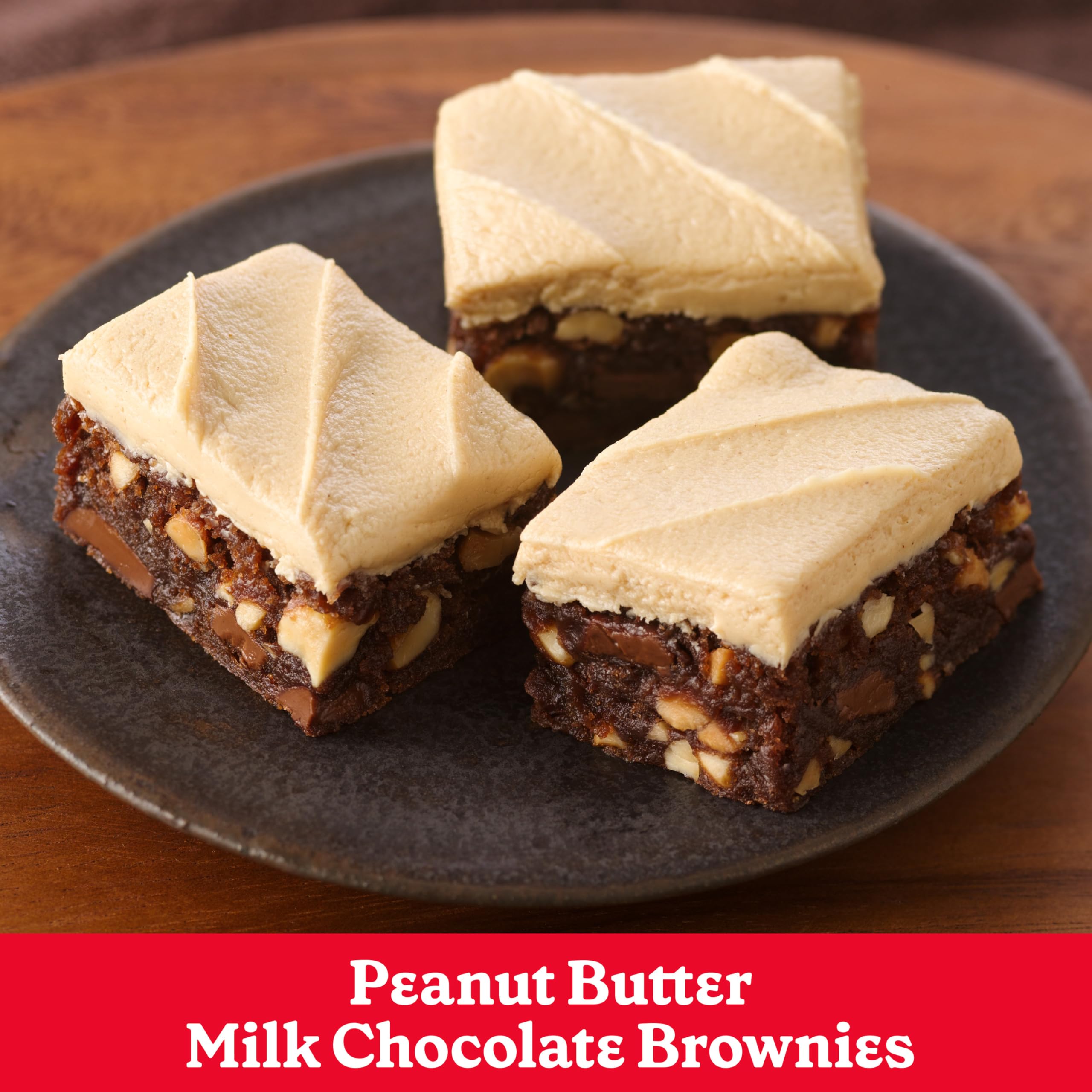 Betty Crocker Milk Chocolate Brownie Mix sliced on platter for a crowd