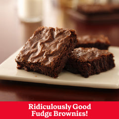 Betty Crocker fudge brownie mix dry ingredients bowl ready for easy chocolate batter