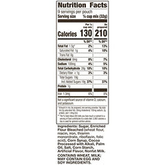 Close-up of Dutch cocoa on Betty Crocker brownie mix for rich flavor