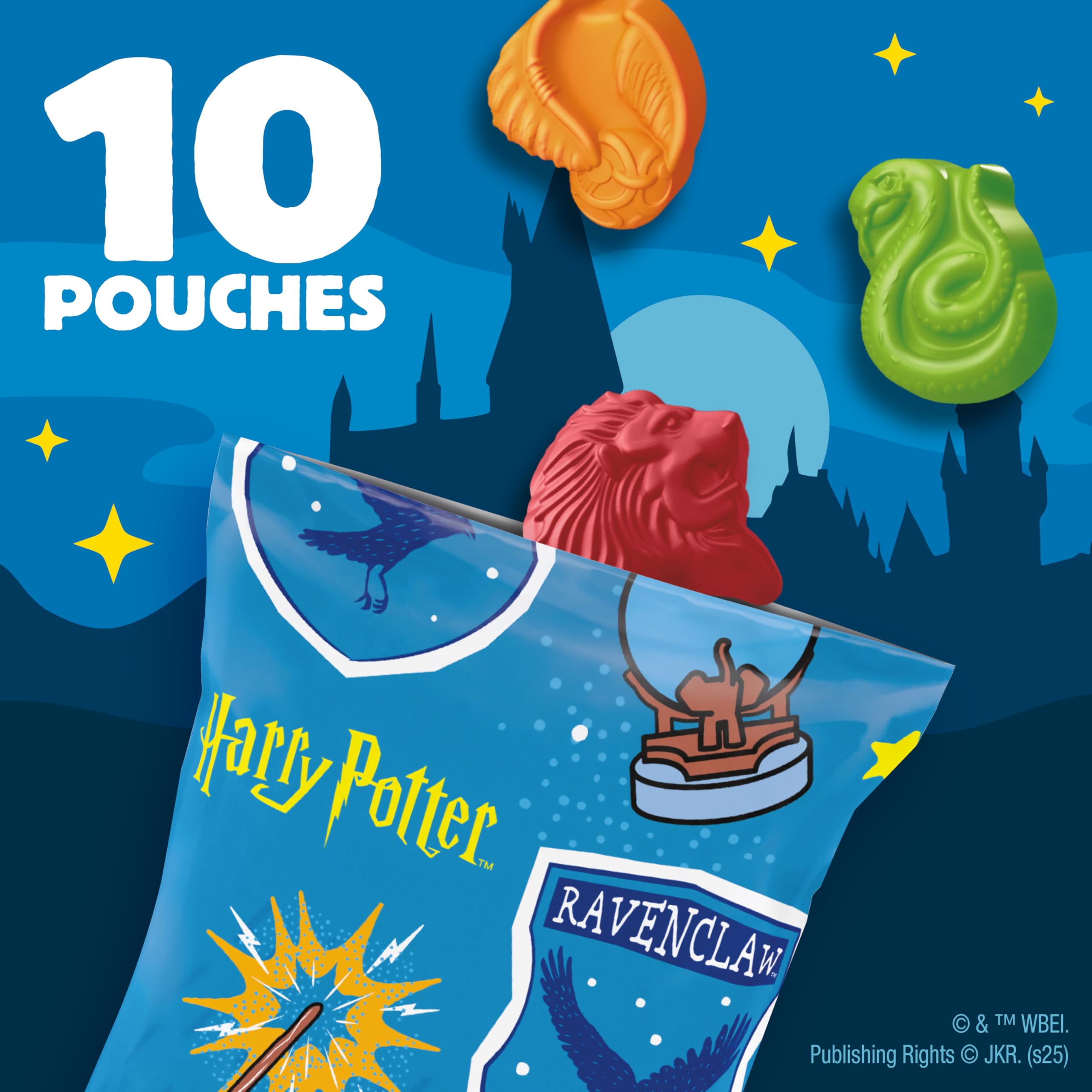 Betty Crocker Harry Potter Fruit Snacks with golden snitch, a tasty travel companion.