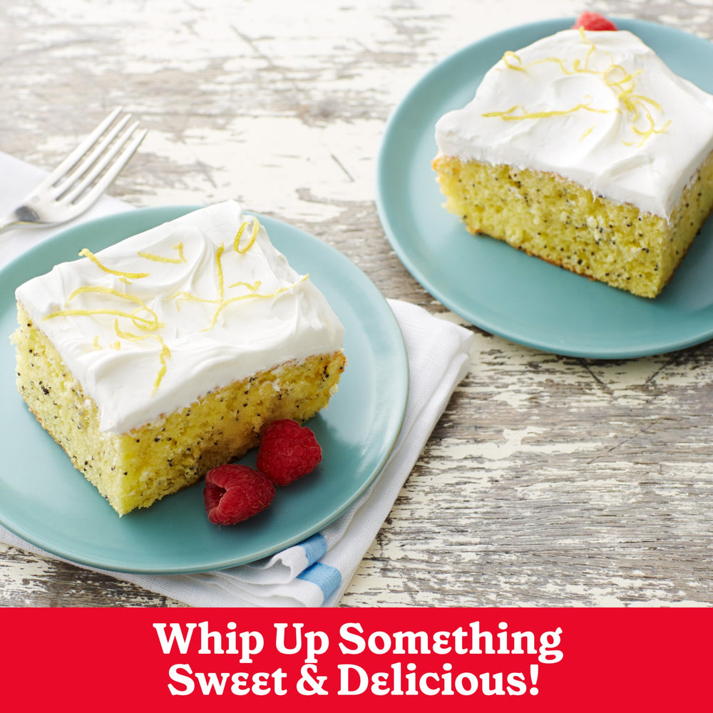 Betty Crocker HomeStyle Frosting White Spread on cupcakes for fluffy, even finish.