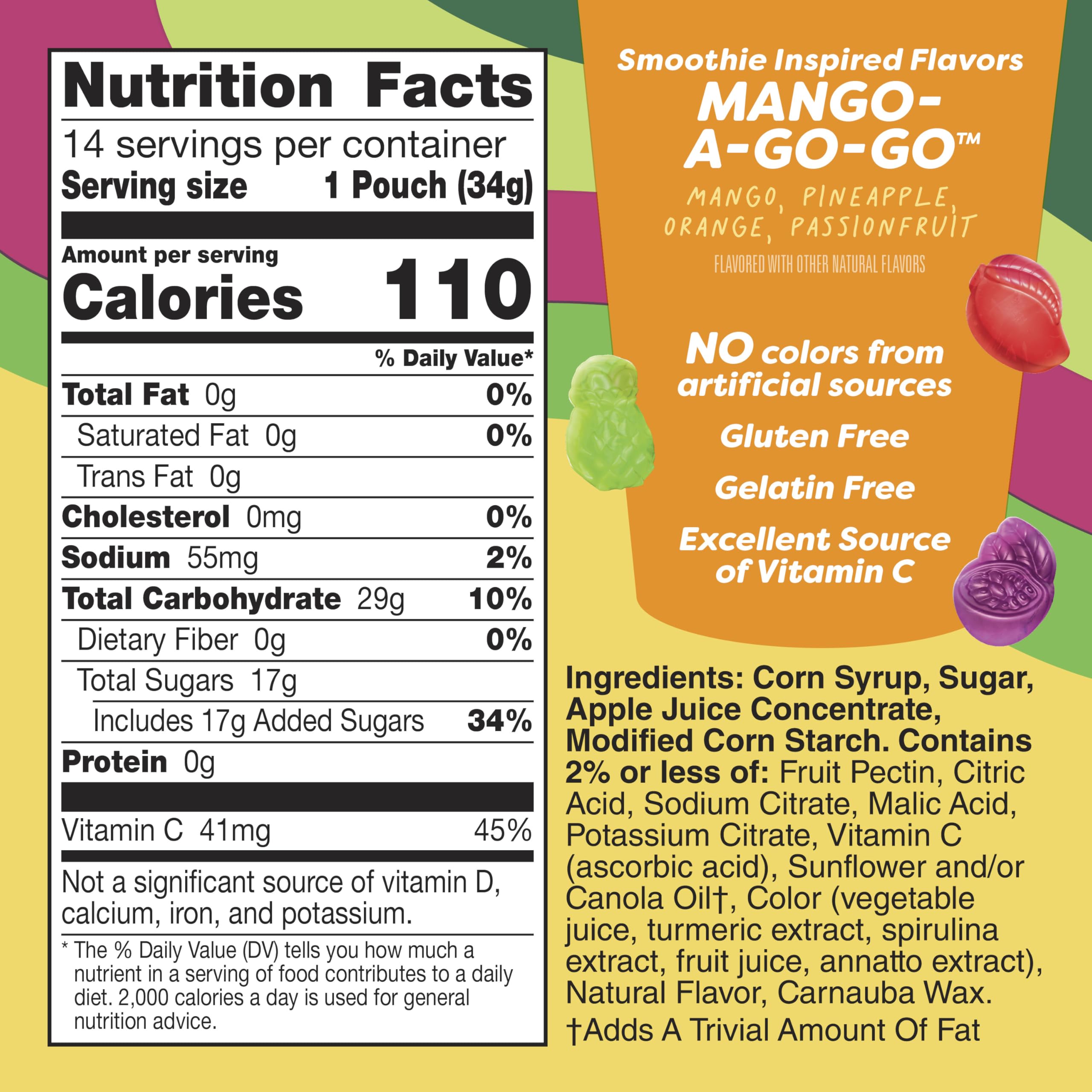 Box of 14 pouches highlights convenient single-serve snack option for lunchboxes
