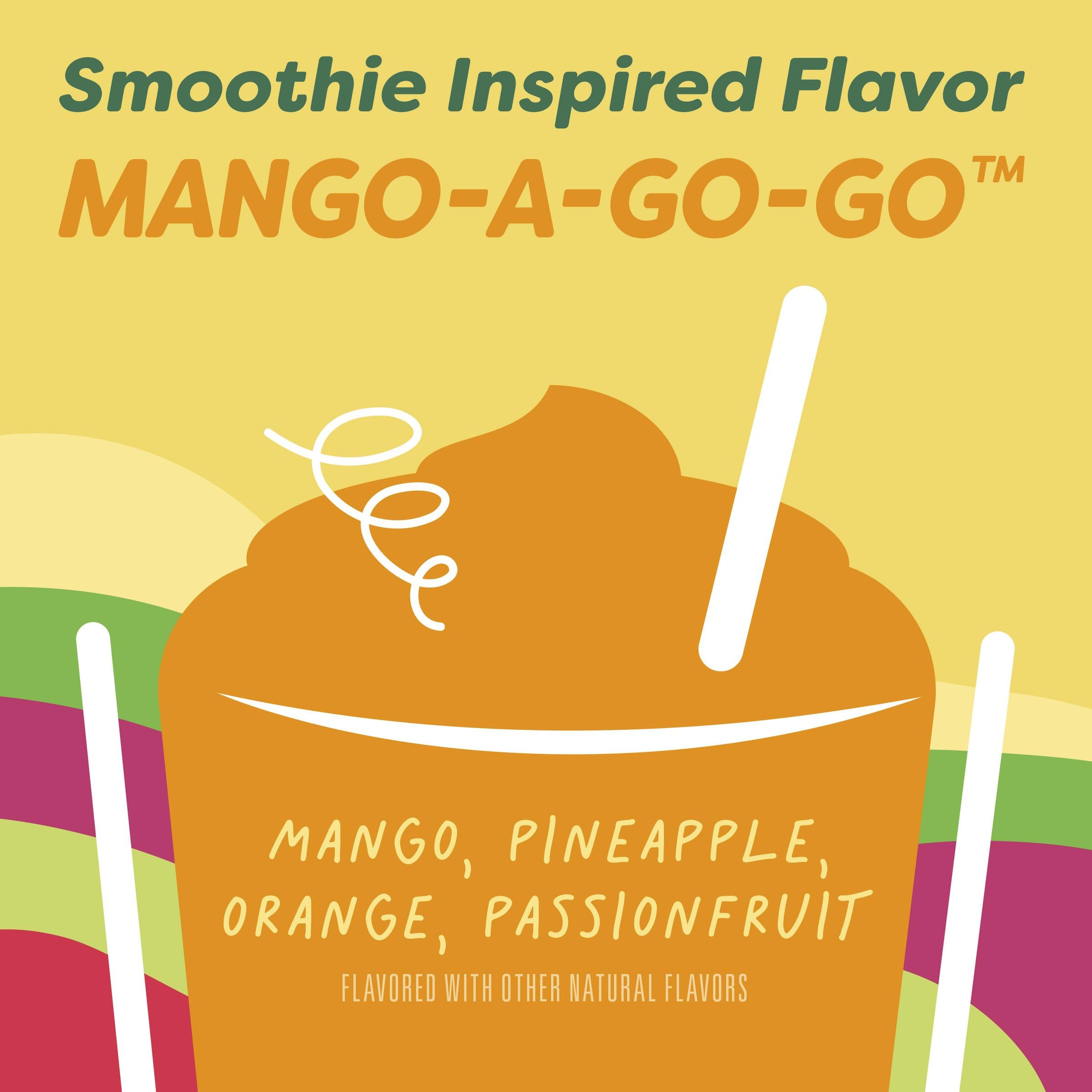 Close-up of mango-pineapple-orange-passionfruit gummies