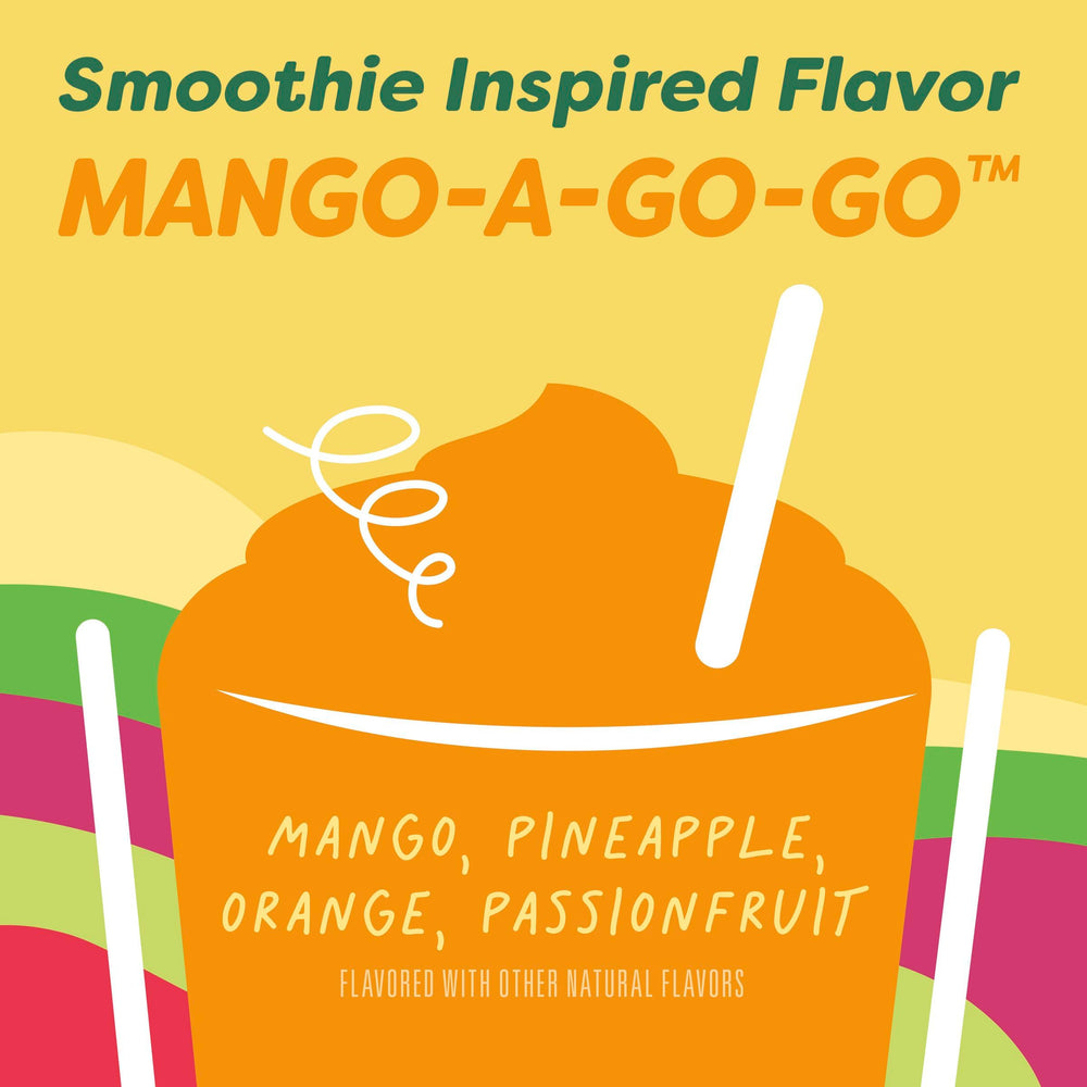 Close-up of mango-pineapple-orange-passionfruit gummies