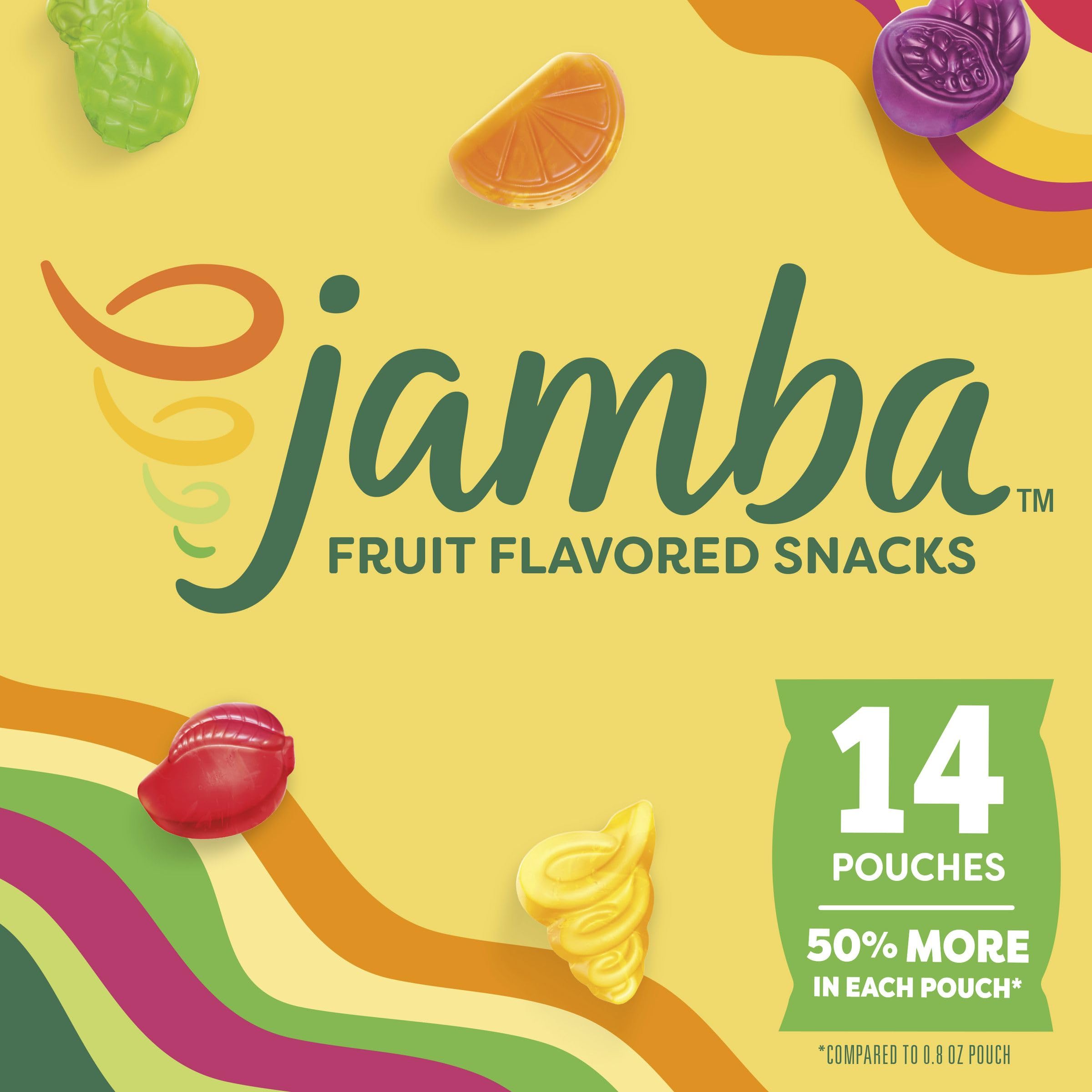 Open pouch shows chewy texture and vibrant gummies