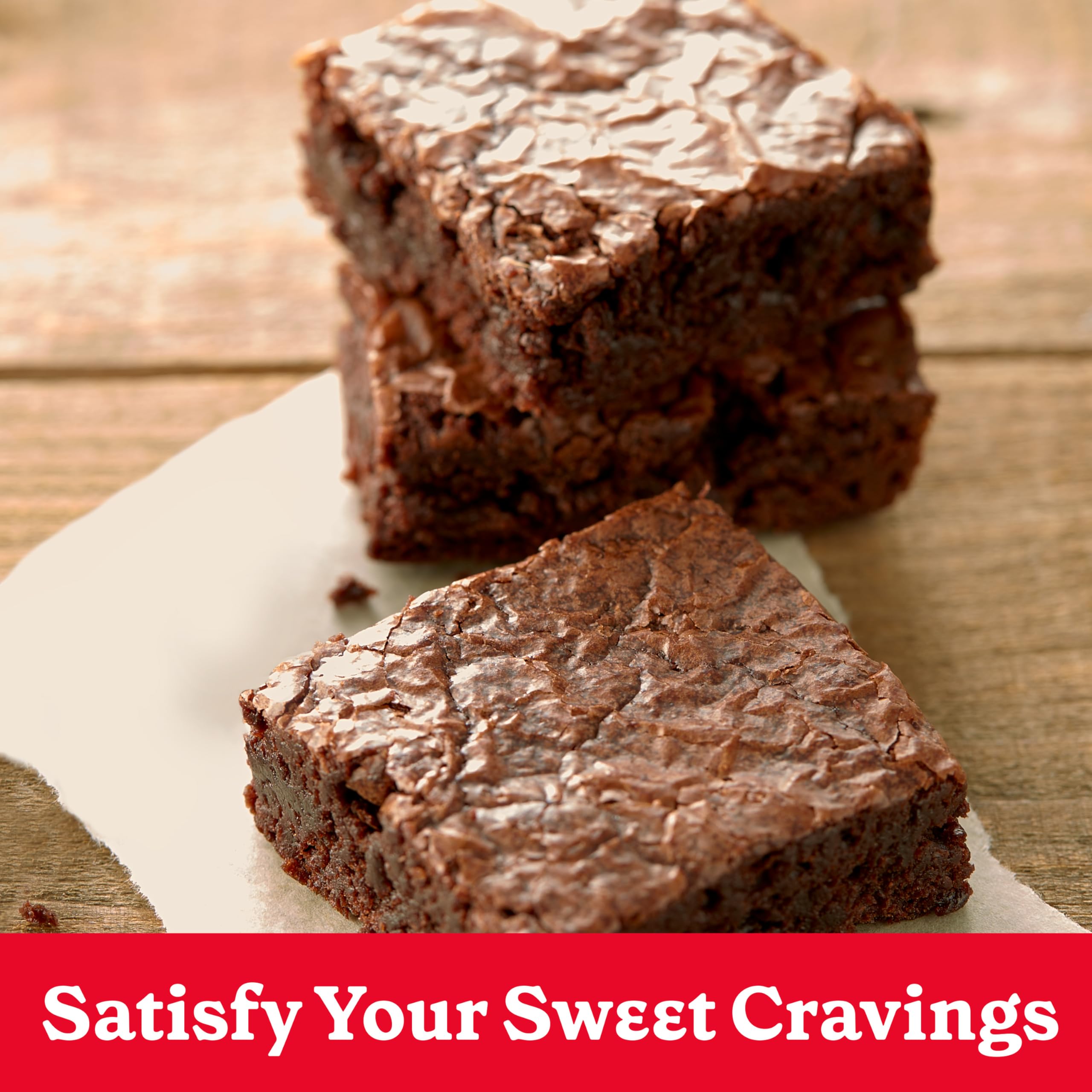 Betty Crocker Lower Sugar Brownie Plate Slices promote sharing and dessert moments