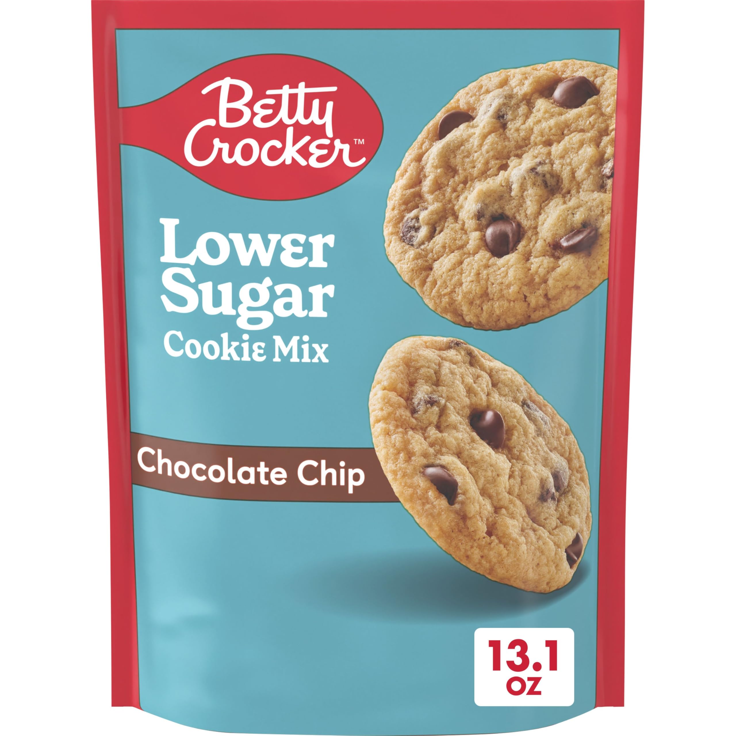 Betty Crocker Lower Sugar cookie mix box ready for quick baking.