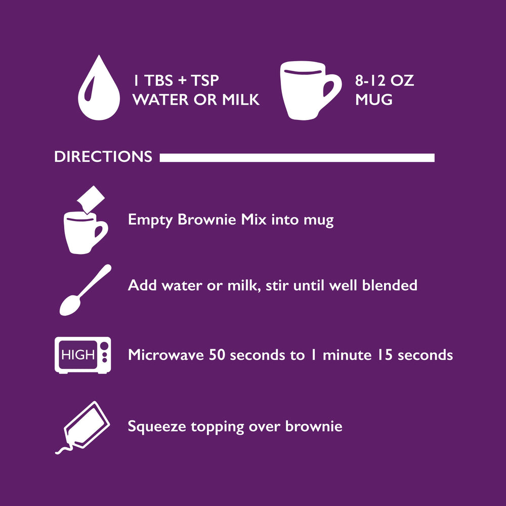 Betty Crocker Mug Treats microwave brownie mug ready in minutes.