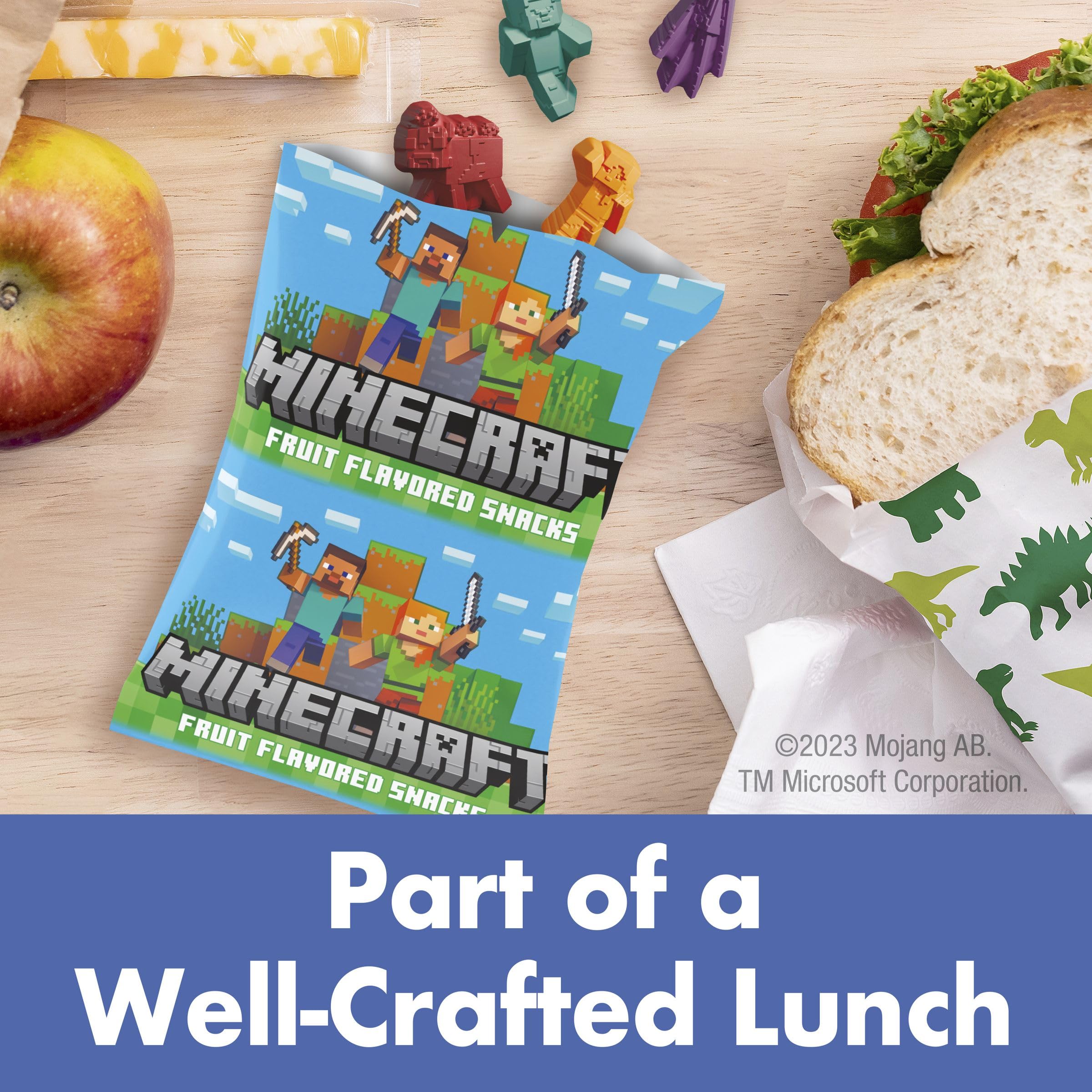 Betty Crocker Minecraft Fruit Flavored Snacks used as party favor for kids