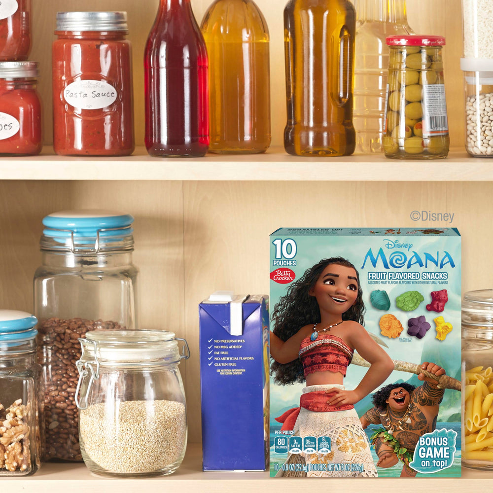 Betty Crocker Moana gummies offer 80 calories per serving.
