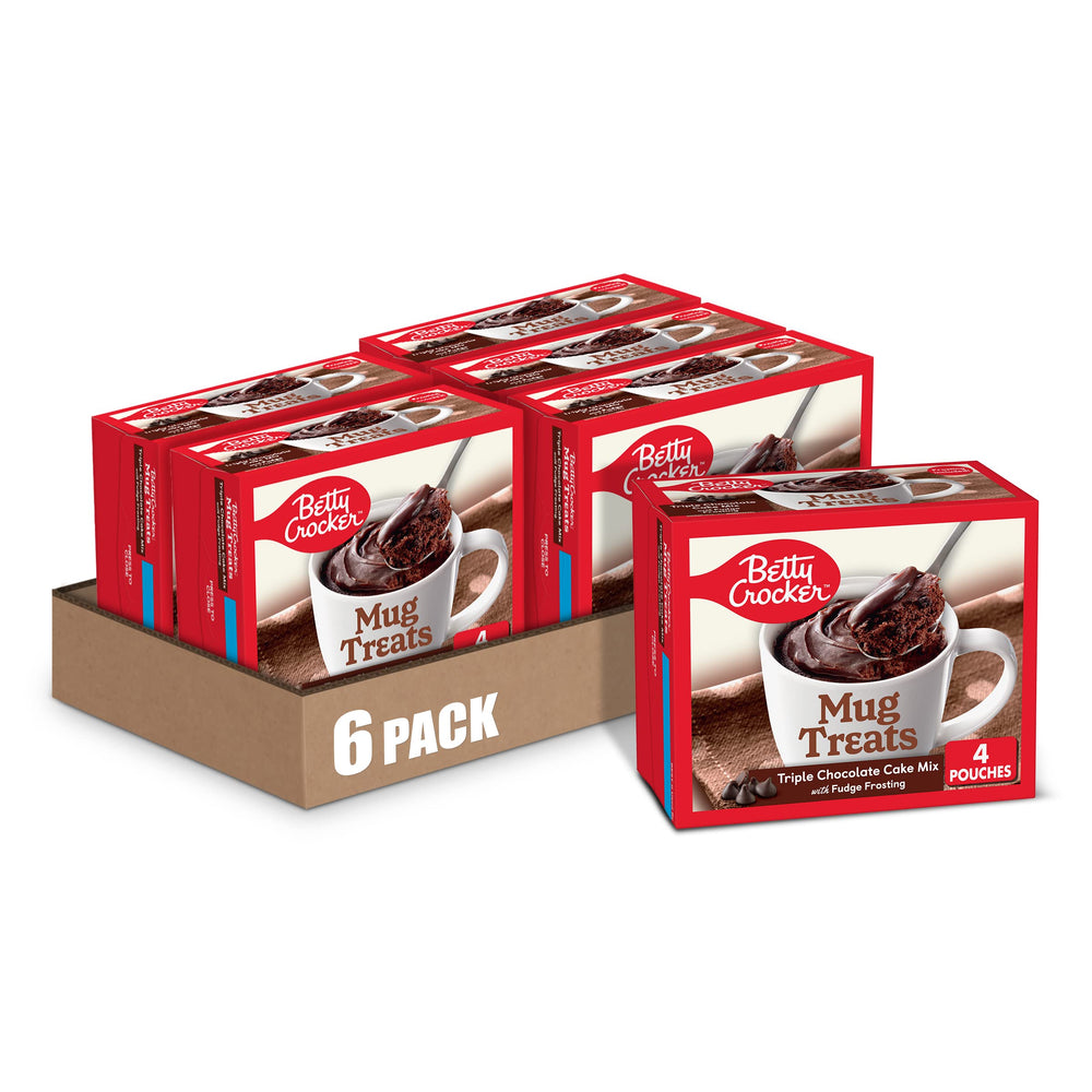 Betty Crocker Mug Treats triple chocolate cake in a mug for quick dessert