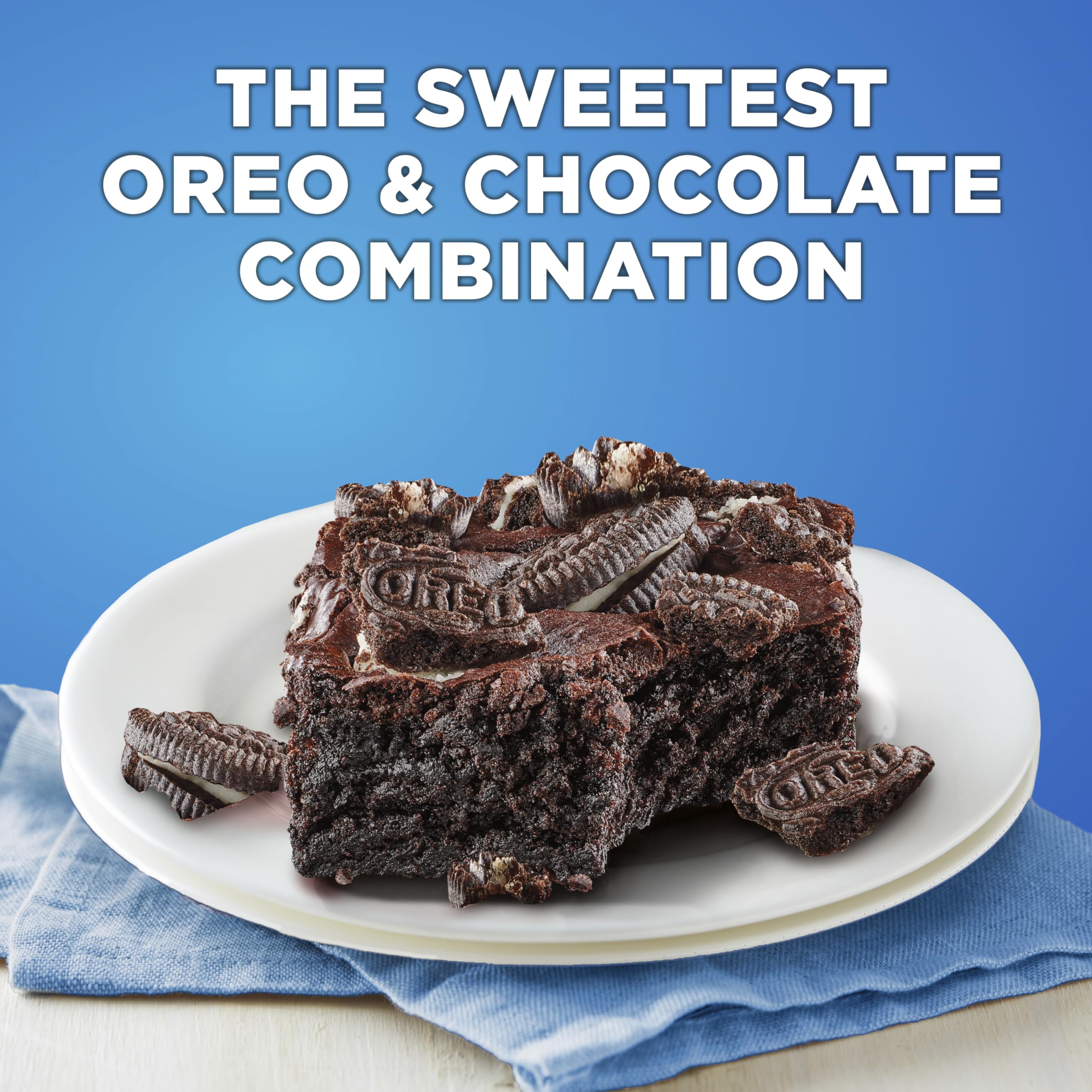 Sliced brownies with Oreo pieces from Betty Crocker mix
