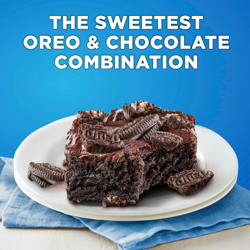 Sliced brownies with Oreo pieces from Betty Crocker mix
