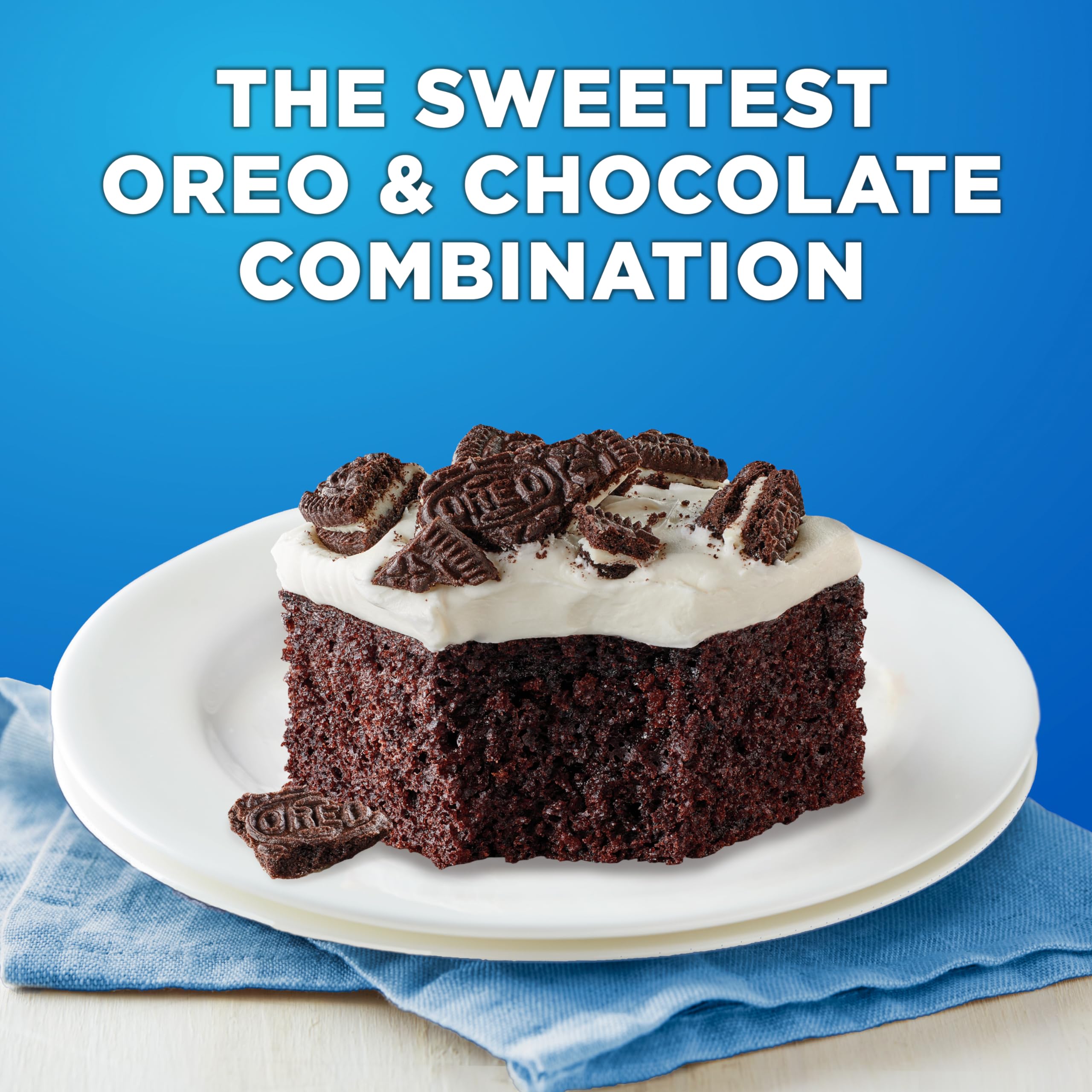 Betty Crocker chocolate cake slice on plate with frosting