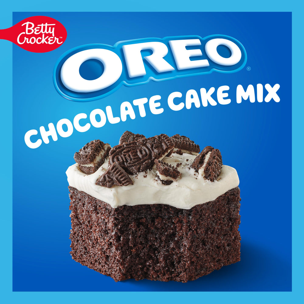 Betty Crocker batter with Oreo pieces inside, before pouring into a pan