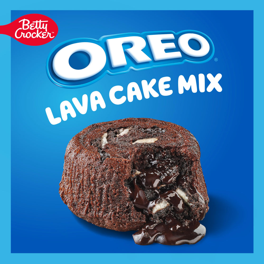Center-melt concept of Betty Crocker OREO lava cake for a gooey core