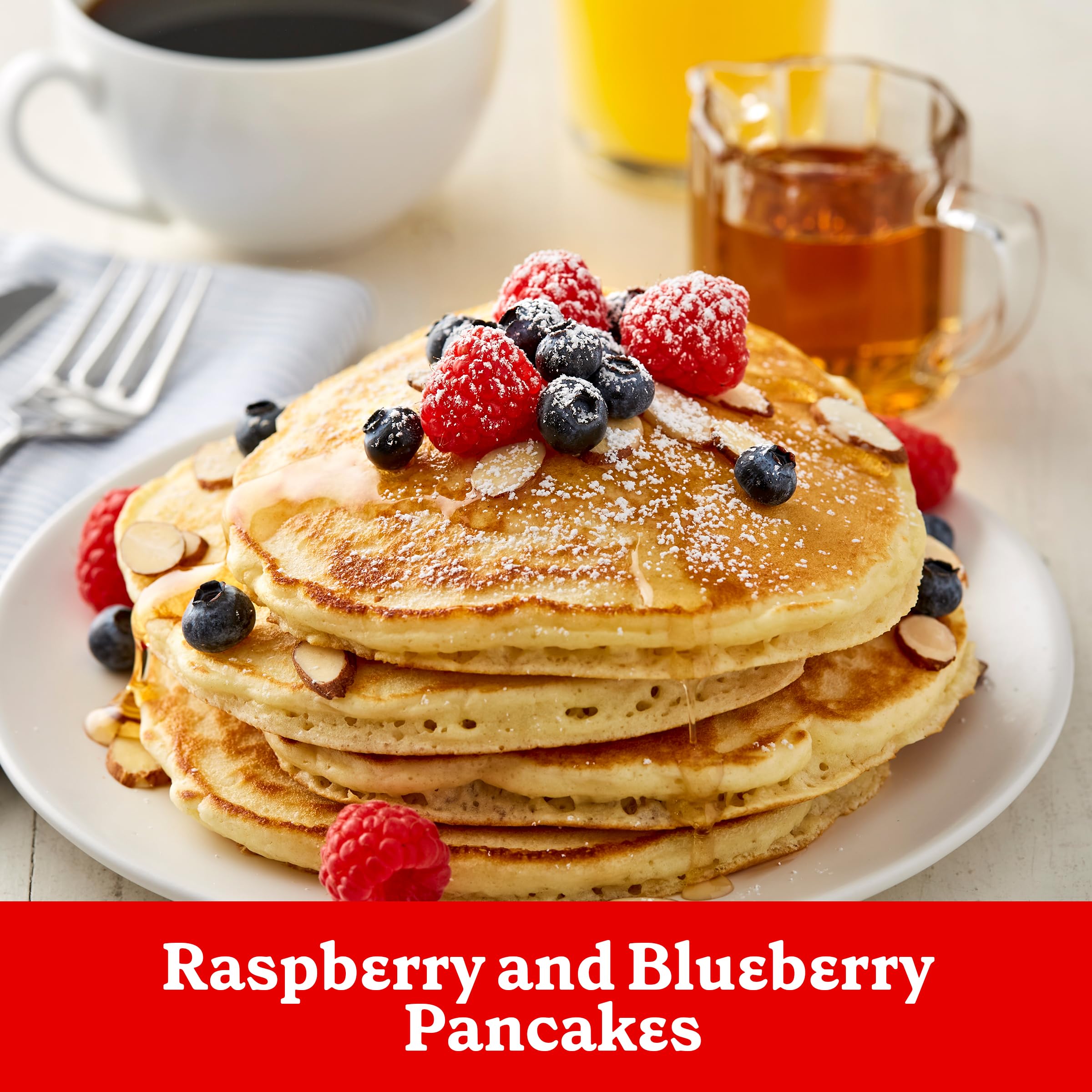 Betty Crocker pancake mix quick weekday breakfast option with minimal steps.